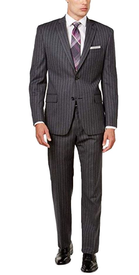 NWT MICHAEL KORS Mens 42W Gray 2 Piece Suit, 2 Button 